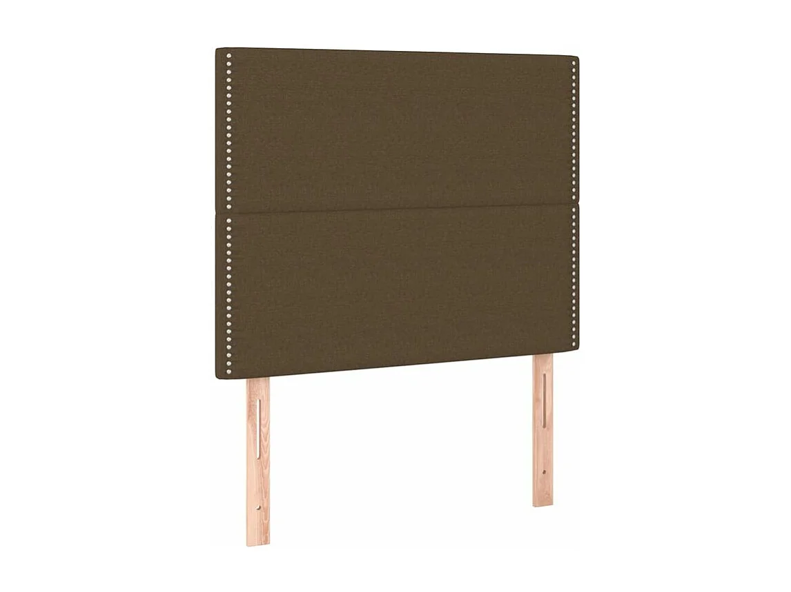 Sommier à lattes de lit et matelas et LED Marron foncé 90x200