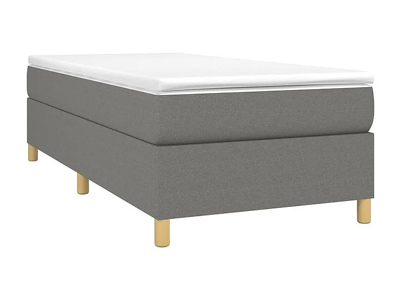 Sommier à lattes de lit avec matelas Gris foncé 80x200 Tissu
