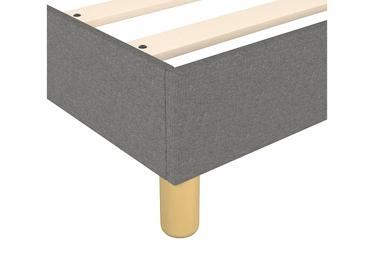 Sommier à lattes de lit avec matelas Gris foncé 80x200 Tissu