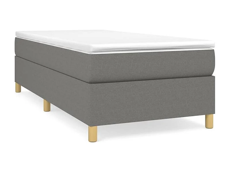 Sommier à lattes de lit avec matelas Gris foncé 80x200 Tissu