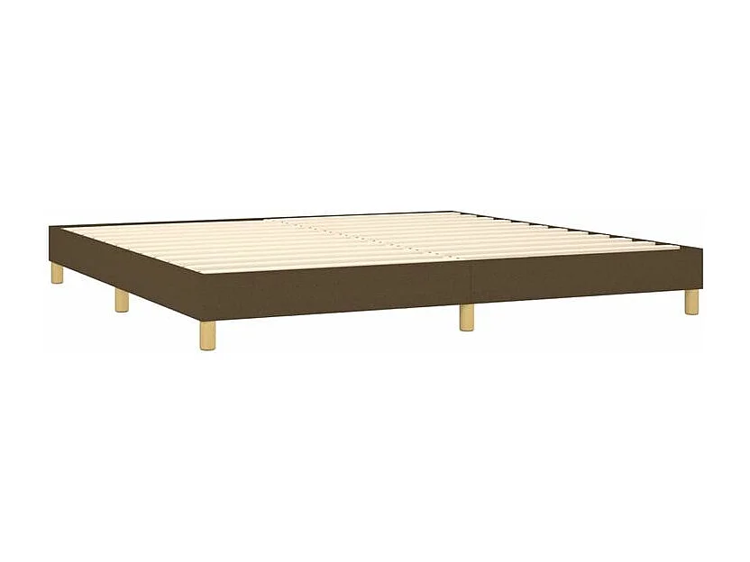 Sommier à lattes de lit matelas et LED Marron foncé 200x200