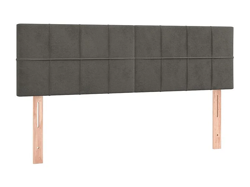 Sommier à lattes de lit et matelas Gris foncé 140x190 Velours