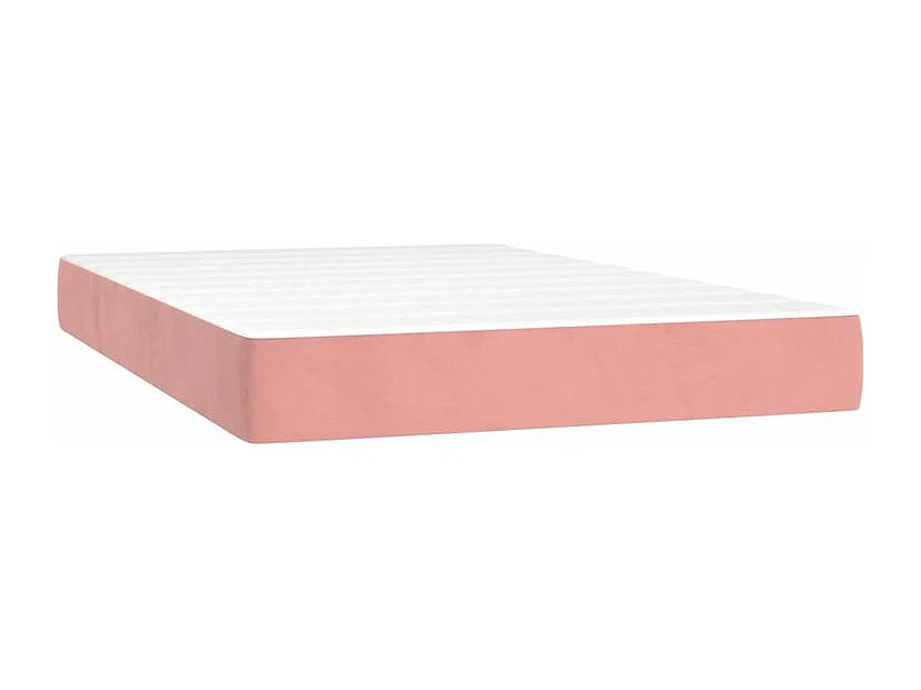 Sommier à lattes de lit avec matelas et LED Rose 120x200