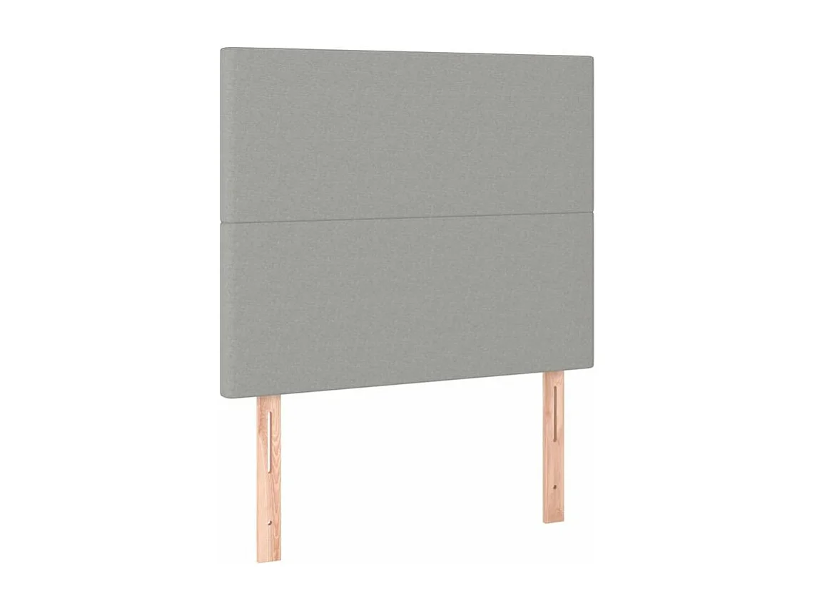 Sommier à lattes de lit avec matelas et LED Gris clair 80x200