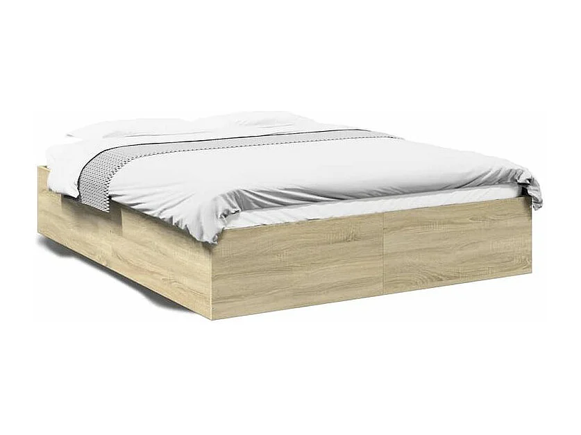 Cadre de lit chêne sonoma 150x200 bois d'ingénierie