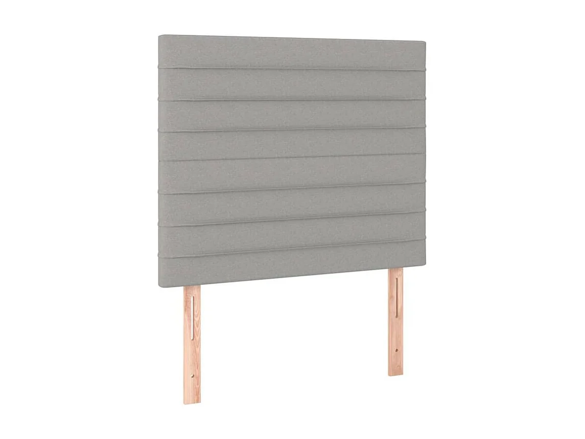 Sommier à lattes de lit avec matelas Gris clair 100x200 Tissu