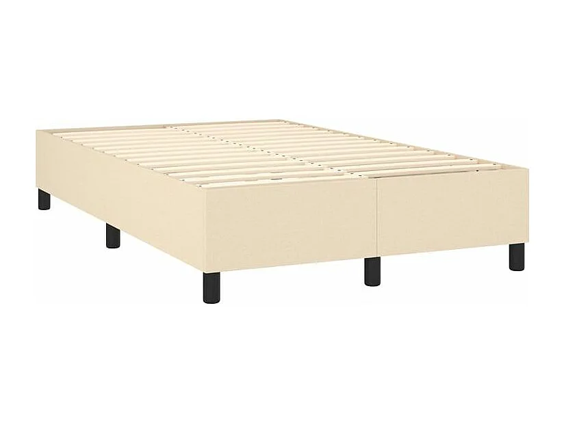Sommier à lattes de lit avec matelas Crème 120x200 Tissu