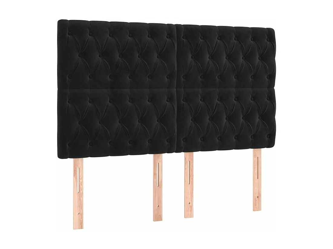 Sommier à lattes de lit avec matelas Noir 140x200 Velours