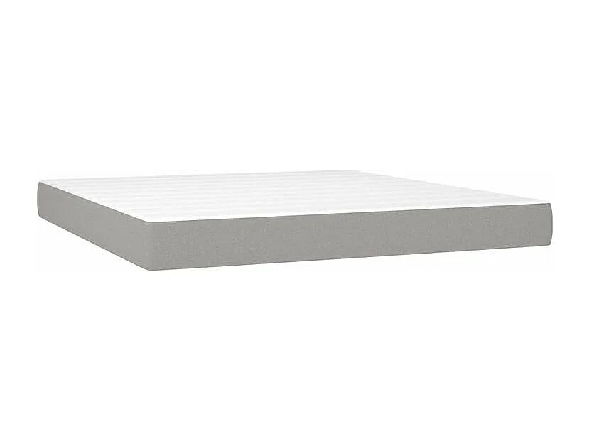 Sommier à lattes de lit avec matelas Gris clair 160x200 Tissu