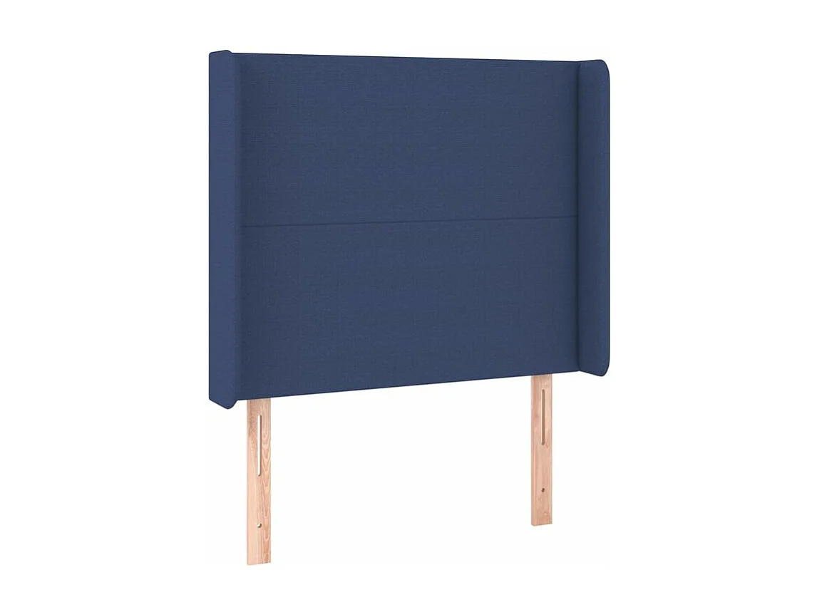 Sommier à lattes de lit avec matelas Bleu 100x200 Tissu