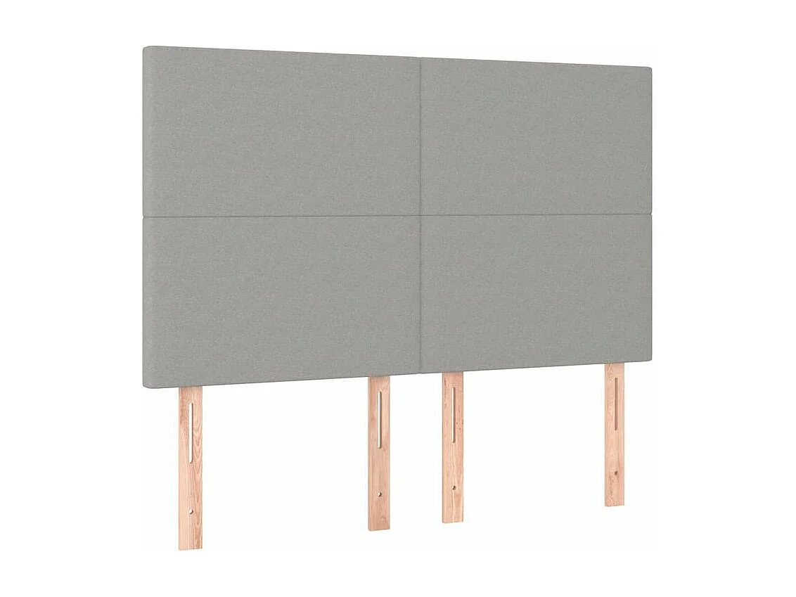 Sommier à lattes de lit avec matelas Gris clair 140x190 Tissu