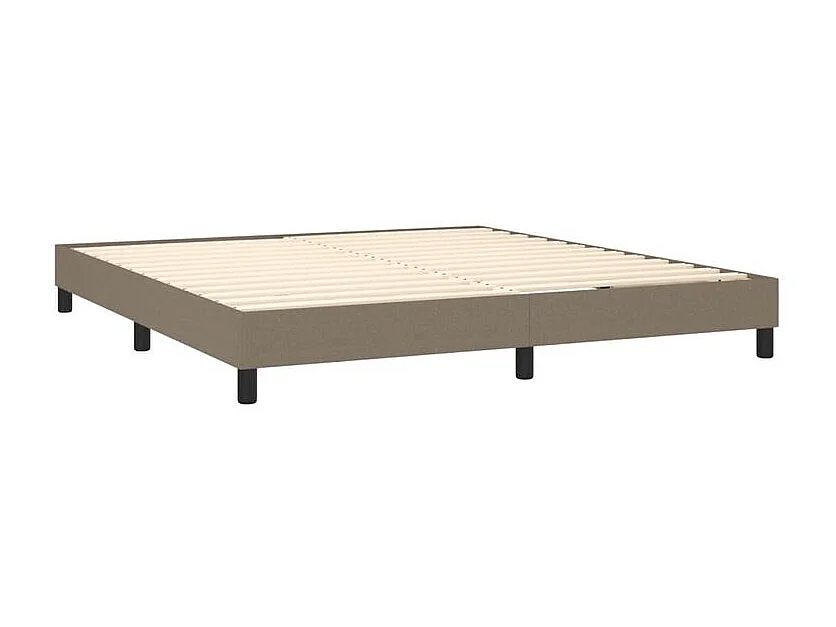 Sommier à lattes de lit avec matelas LED Taupe 180x200 Tissu