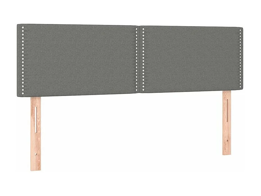 Sommier à lattes de lit avec matelas Gris foncé 140x200 Tissu