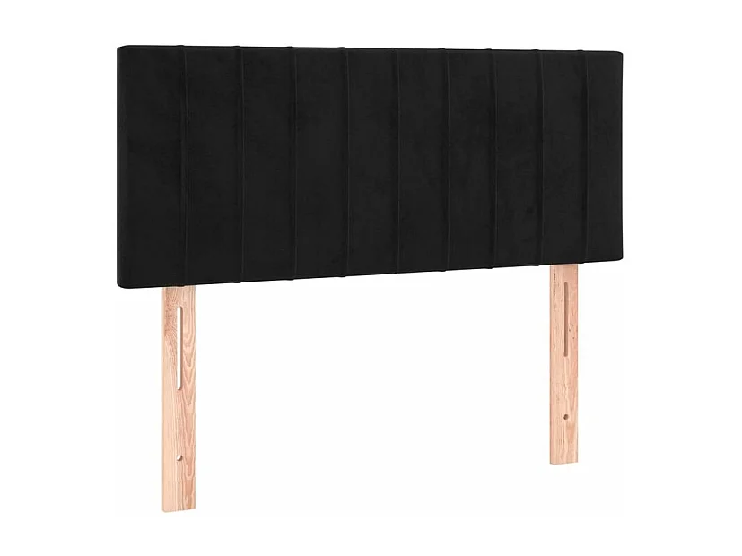 Sommier à lattes de lit avec matelas Noir 90x200 Velours