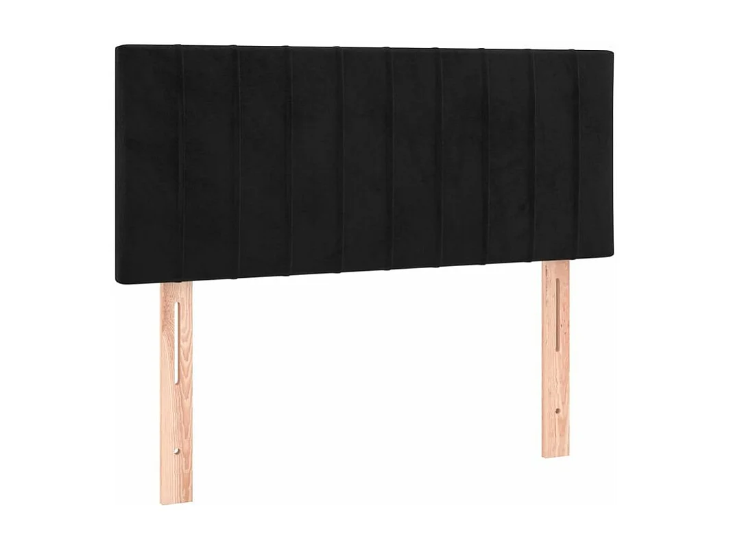 Sommier à lattes de lit avec matelas Noir 90x200 Velours