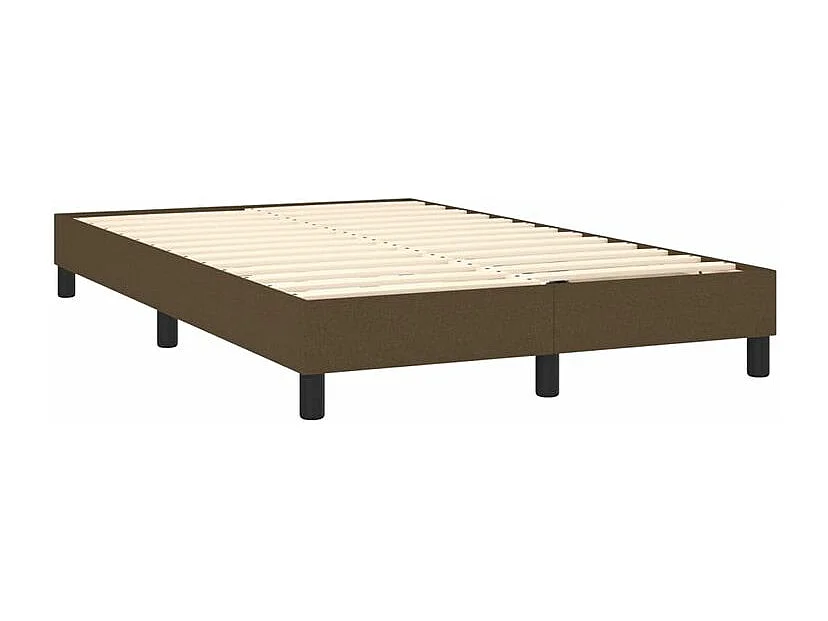 Sommier à lattes de lit matelas et LED Marron foncé 120x200