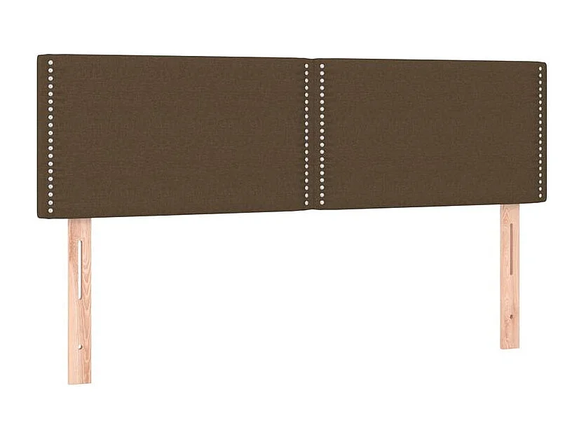 Sommier à lattes de lit matelas et LED Marron foncé 140x200