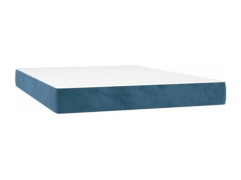 Sommier à lattes de lit avec matelas LED Bleu foncé 140x200