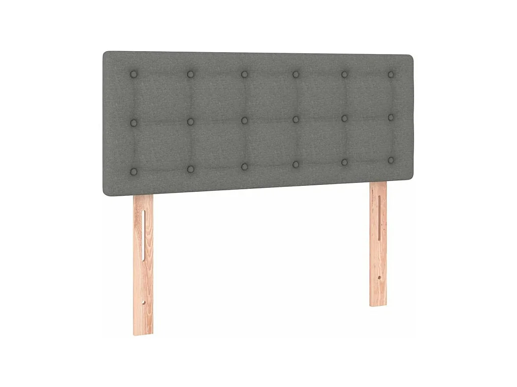Sommier à lattes de lit et matelas et LED Gris foncé 120x200