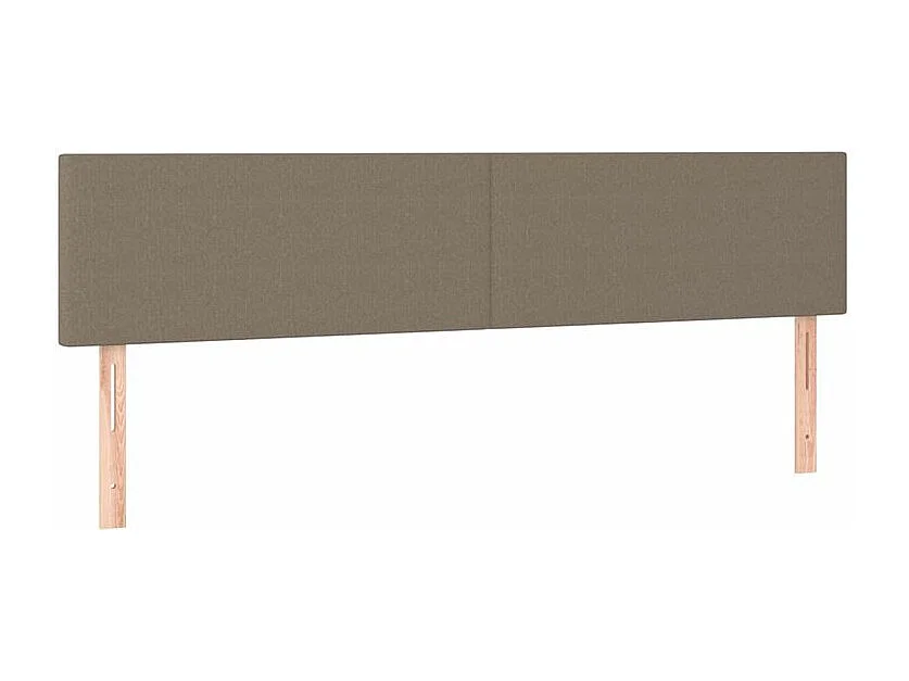 Sommier à lattes de lit et matelas et LED Taupe 200x200 Tissu