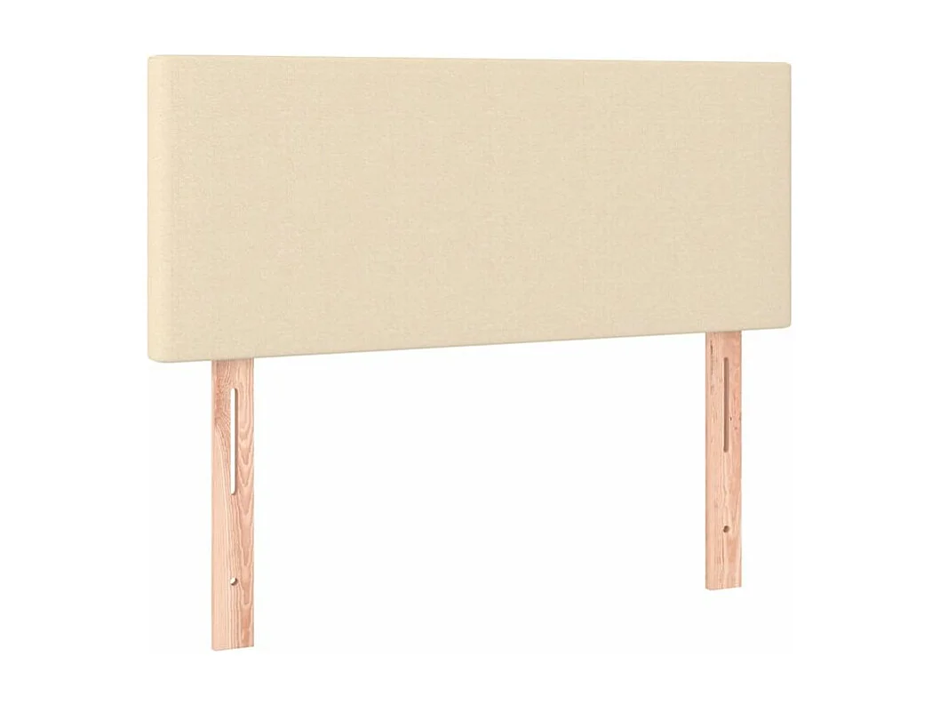 Sommier à lattes de lit avec matelas LED Crème 100x200 Tissu