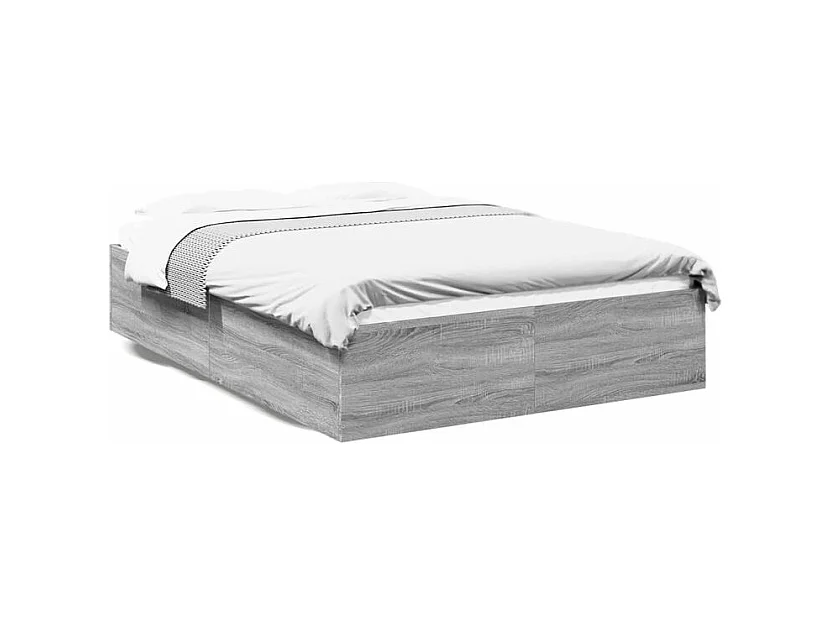 Cadre de lit sonoma gris 150x200 bois d'ingénierie