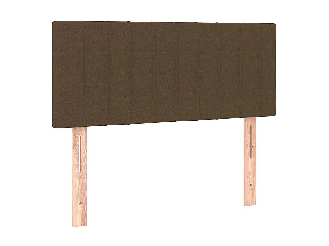 Sommier à lattes de lit et matelas et LED Marron foncé 90x200