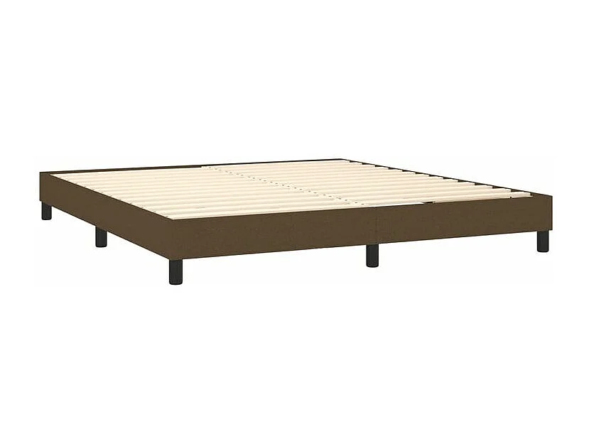 Sommier à lattes de lit avec matelas Marron foncé 160x200