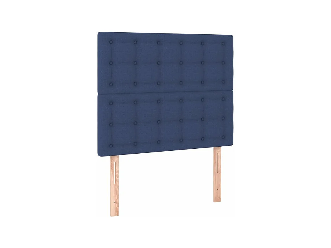 Boxspring met matras en LED stof blauw 120x200 cm