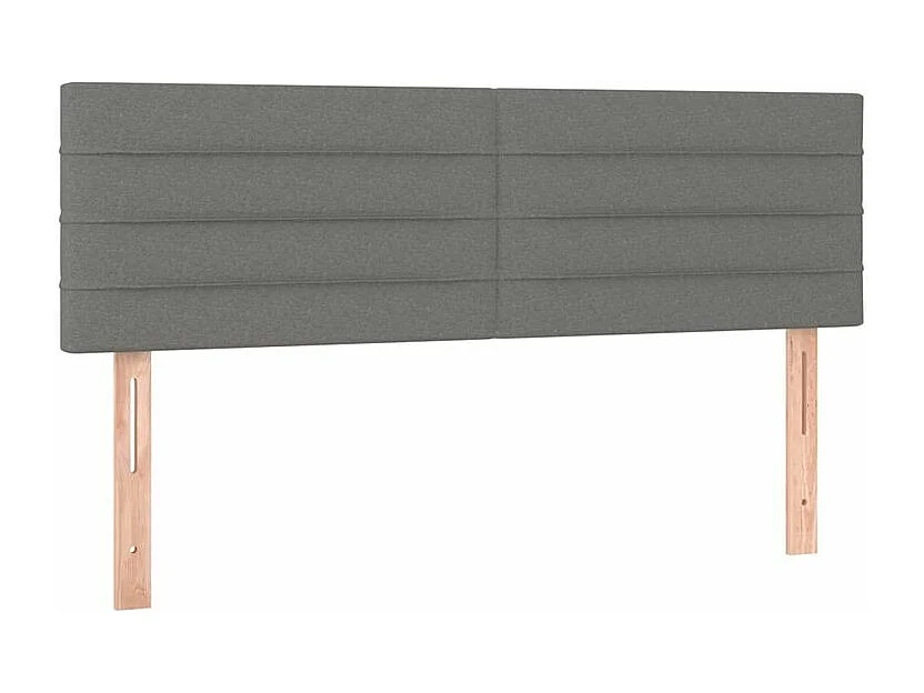 Sommier à lattes de lit avec matelas Gris foncé 140x200 Tissu