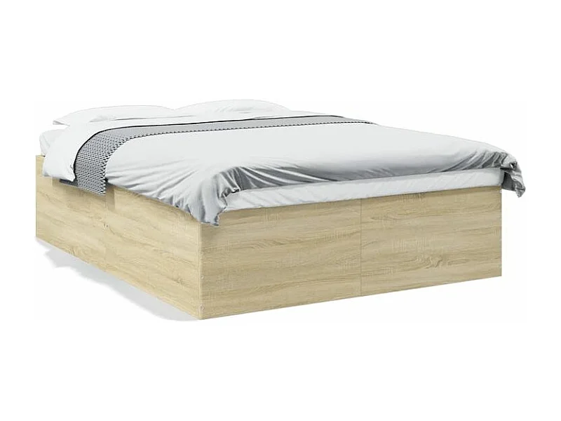 Cadre de lit chêne sonoma 160x200 bois d'ingénierie