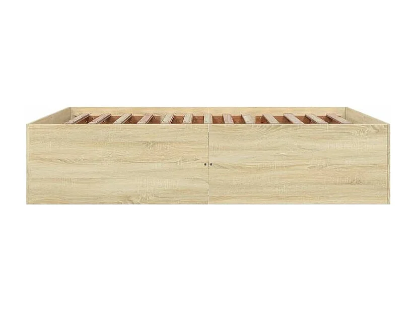 Cadre de lit chêne sonoma 160x200 bois d'ingénierie