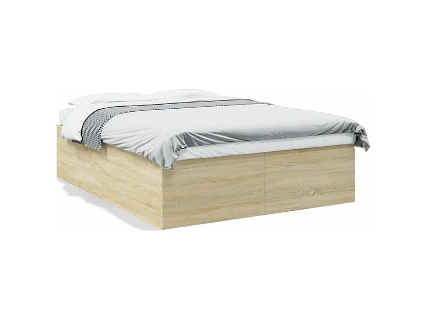 Cadre de lit chêne sonoma 160x200 bois d'ingénierie