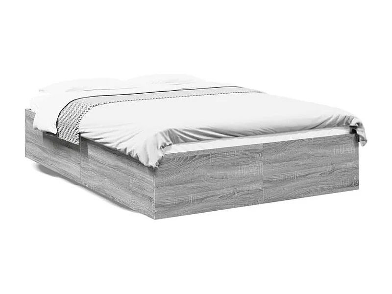 Cadre de lit sonoma gris 140x200 bois d'ingénierie