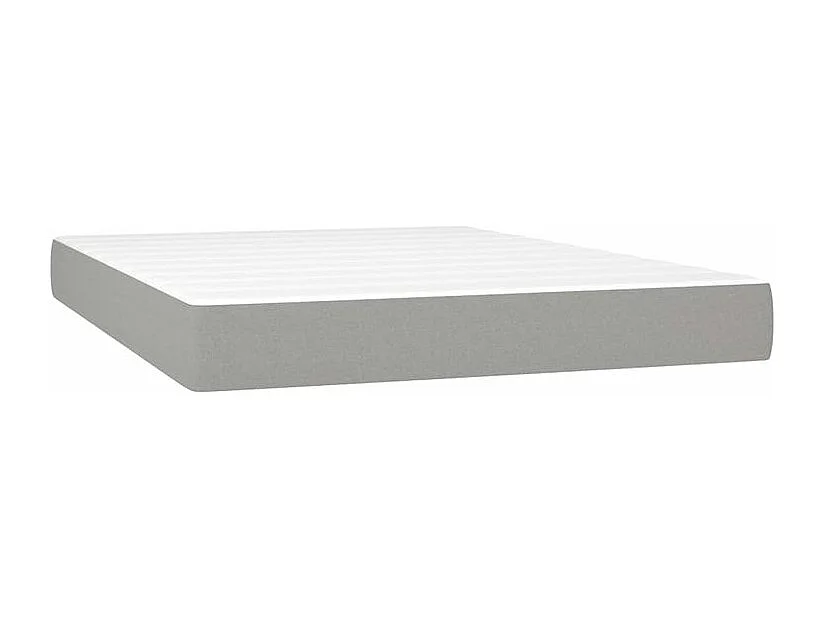 Sommier à lattes de lit avec matelas Gris clair 140x200 Tissu