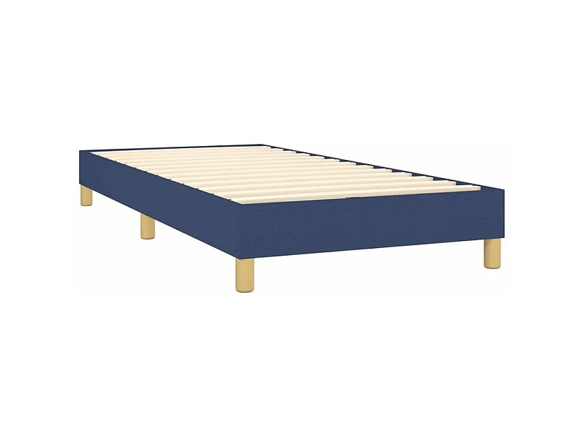 Sommier à lattes de lit avec matelas LED Bleu 100x200 Tissu