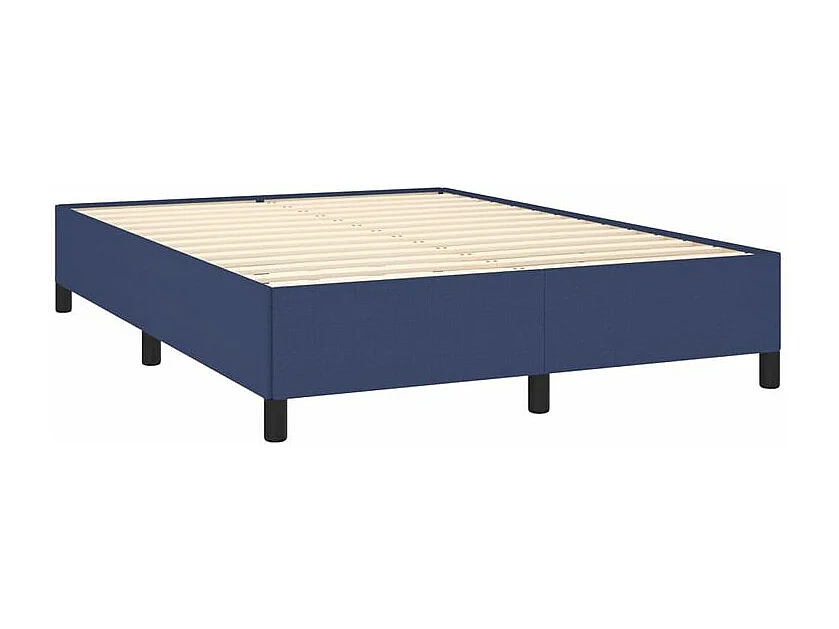 Sommier à lattes de lit avec matelas Bleu 140x200 Tissu