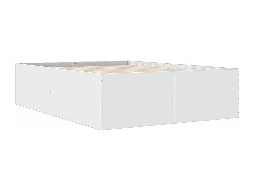 Cadre de lit blanc 140x200 bois d'ingénierie