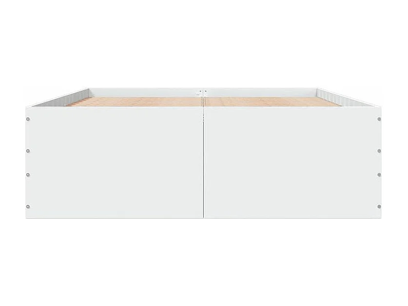 Cadre de lit blanc 140x200 bois d'ingénierie