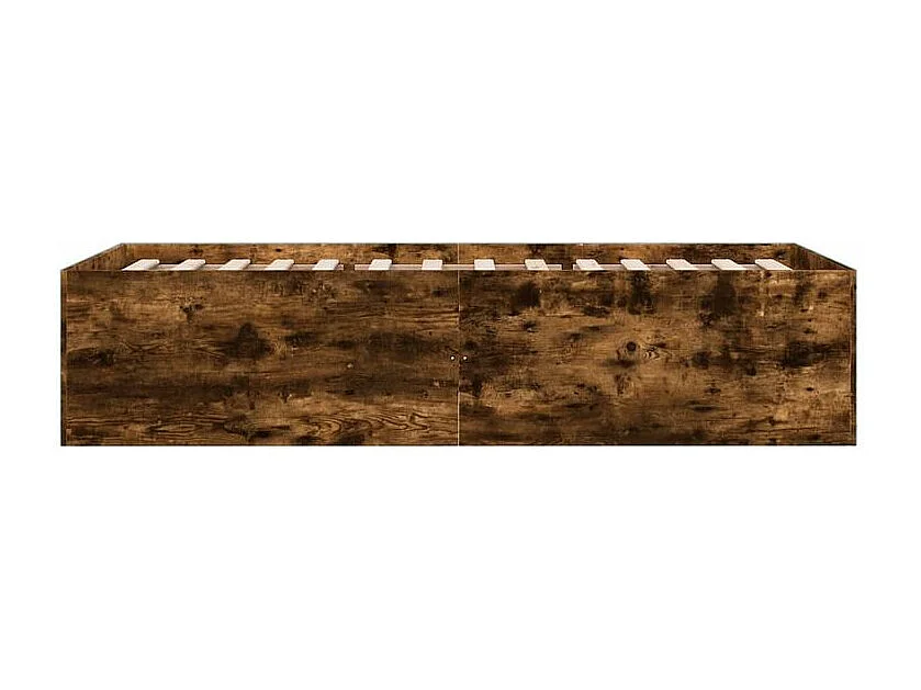 Cadre de lit chêne fumé 100x200 bois d'ingénierie