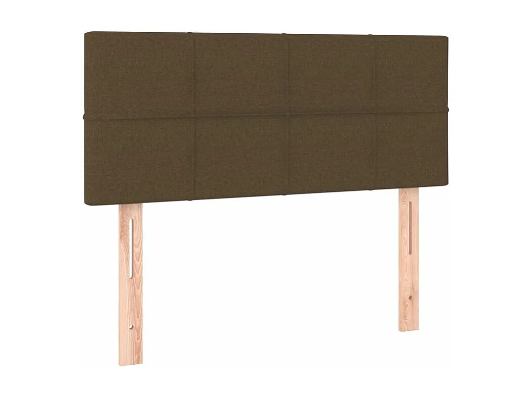 Sommier à lattes de lit matelas et LED Marron foncé 120x200