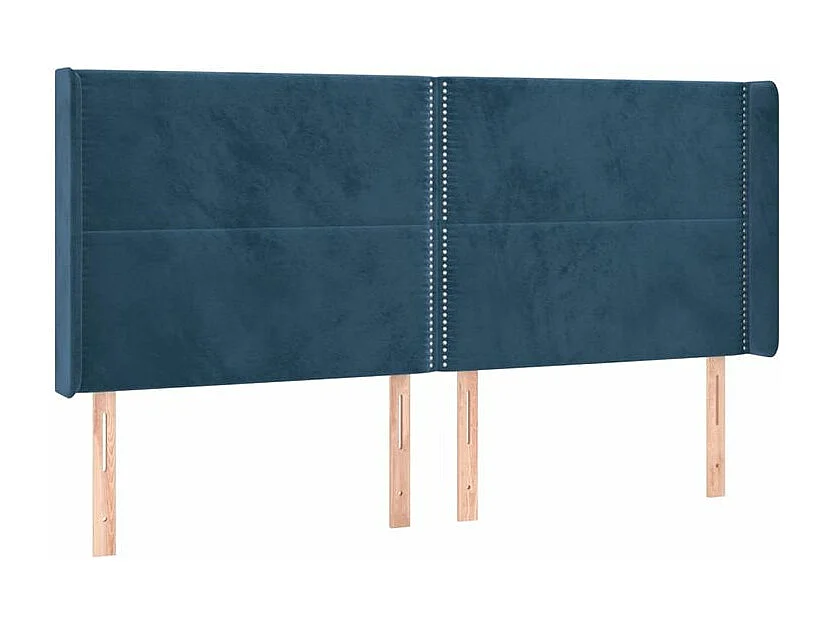 Sommier à lattes de lit matelas et LED Bleu foncé 180x200