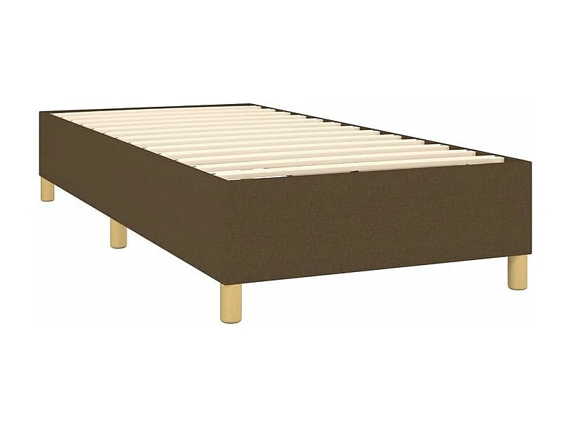 Sommier à lattes de lit avec matelas Marron foncé 80x200
