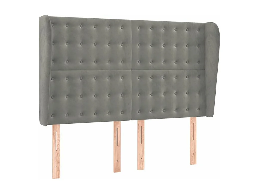 Sommier à lattes de lit matelas et LED Gris clair 140x200
