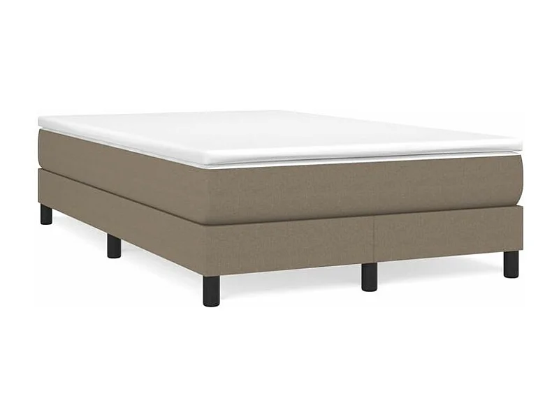Sommier à lattes de lit avec matelas Taupe 120x200 Tissu