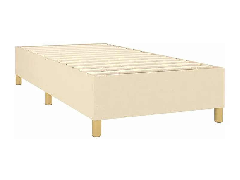 Sommier à lattes de lit avec matelas Crème 80x200 Tissu