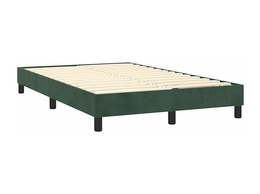 Sommier à lattes de lit et matelas Vert foncé 120x200 Velours