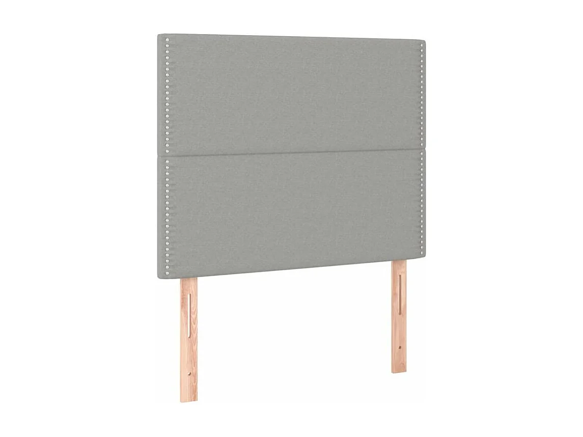 Sommier à lattes de lit avec matelas Gris clair 120x200 Tissu