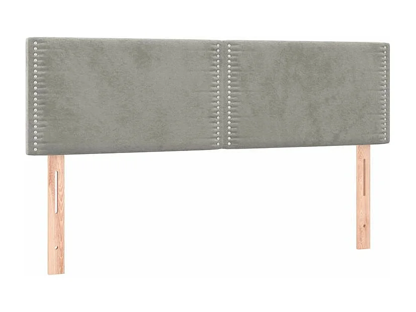 Sommier à lattes de lit et matelas Gris clair 140x190 Velours