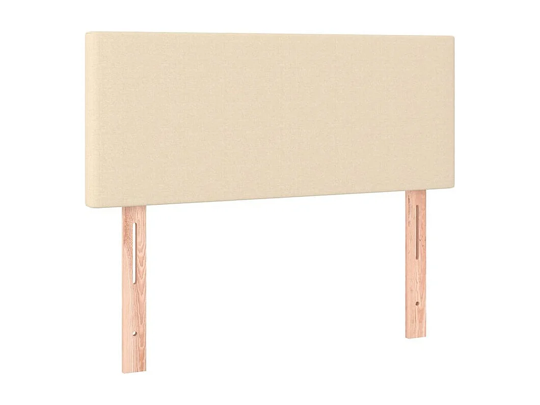 Sommier à lattes de lit avec matelas Crème 80x200 Tissu